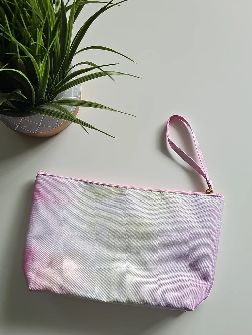 Poolside New York Pink Tie-Dye Water Resistant Wristlet Pouch